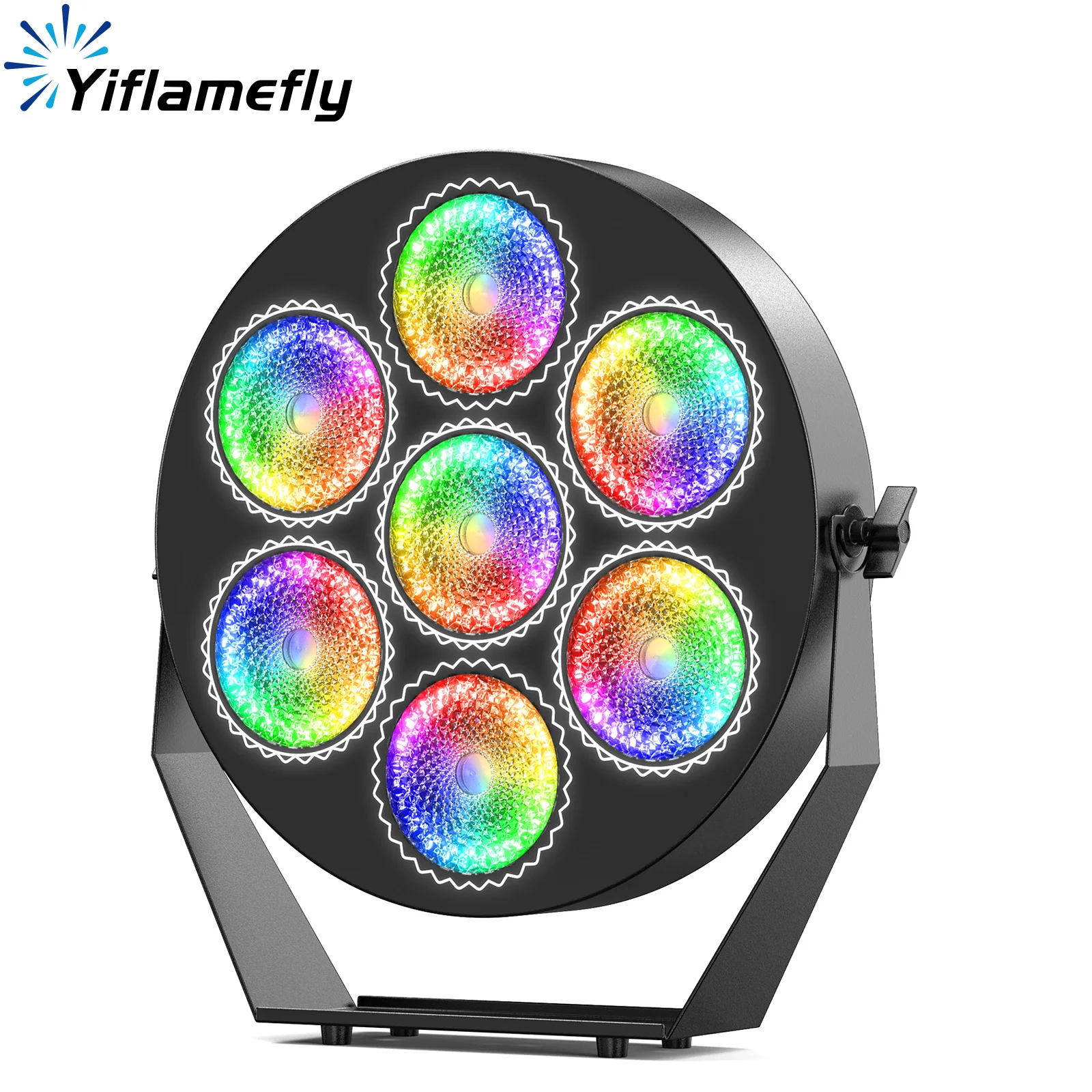 Yiflamefly 7X50W Goldene Retro Licht COB + RGB LED Par Licht DMX512 Bühne Lichter Für Hochzeit Party Club kirche Zeigen Weihnachten Halloween