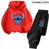 Aloha Stitch Sweatshirt Hoodies Mode Pullover Anime Hoody Cartoons Mädchen Junge Kinder Langarm Freizeitkleidung Stitch Trucksuit 4