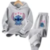 Aloha Stitch Sweatshirt Hoodies Mode Pullover Anime Hoody Cartoons Mädchen Junge Kinder Langarm Freizeitkleidung Stitch Trucksuit