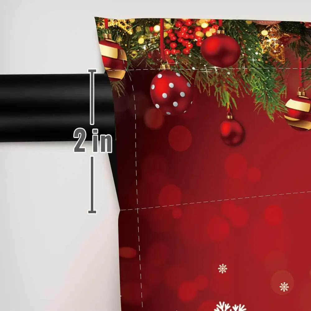 Weihnachten Schneeflocke Fenster Vorhänge Weihnachten Ornamente Nadelholz Kiefer Lametta Thema Schlafzimmer Wohnzimmer Dekorative Vorhänge 6