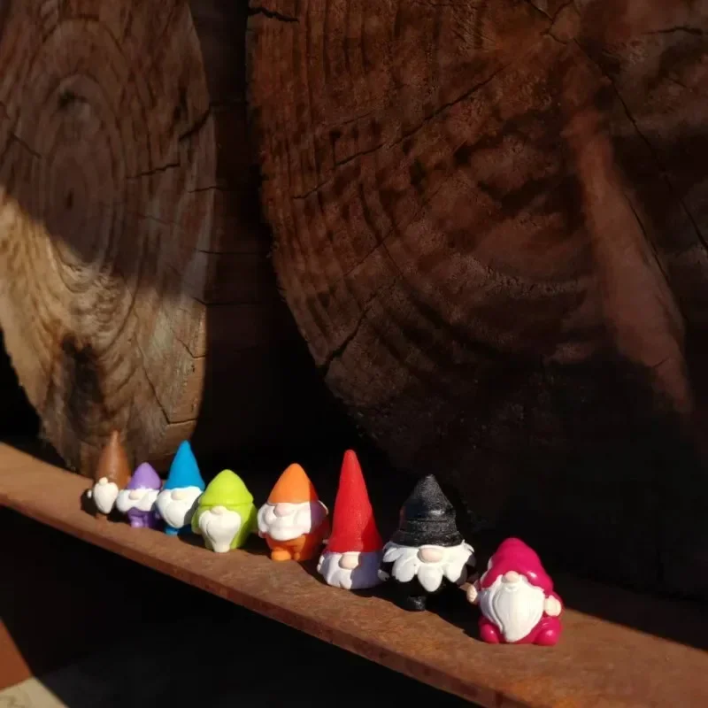 8 Stück Zwerg/Weihnachtsdekoration/Puppenhaus/Miniaturen/süßer/Fee-Gartenzwerg/Moos-Terrarium/Kunsthandwerk/Figur/DIY-Zubehör