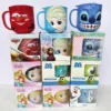 Disney Kinder Anti-Fall-Wasserbecher Cartoon 3D-Stich großäugiges Monster Flip-Top-Wasserbecher Zahnputzbecher Geschenk für Kinder 3