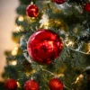 Weihnachtsdekorationen, rote Kugel, 15 cm, dekorative Ornamente, ideal für Einkaufszentren und Hotels, farbenfrohe Weihnachtskugeldekorationen 2