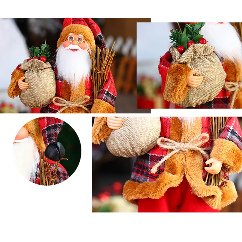 1 ~ 4PCS 2025 Weihnachten Dekoration für Zuhause Santa Claus Plüsch Puppe 30cm Navidad Party Decor Weihnachten ornamente Neue Jahr Geschenk 3
