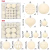 48PCS Weihnachten Dekoration Kugeln 4/6/8cm PVC Beflockung Weihnachten Ball Anhänger Set Weihnachten Ball Hause dekoration Produkte Box Set 4