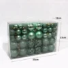 100PCS Langlebige Kunststoff Weihnachten Ball Set 8cm 20 Farben Weihnachten Baum Kugeln Suspensable Weihnachten Ornament Ball Szene liefert 6