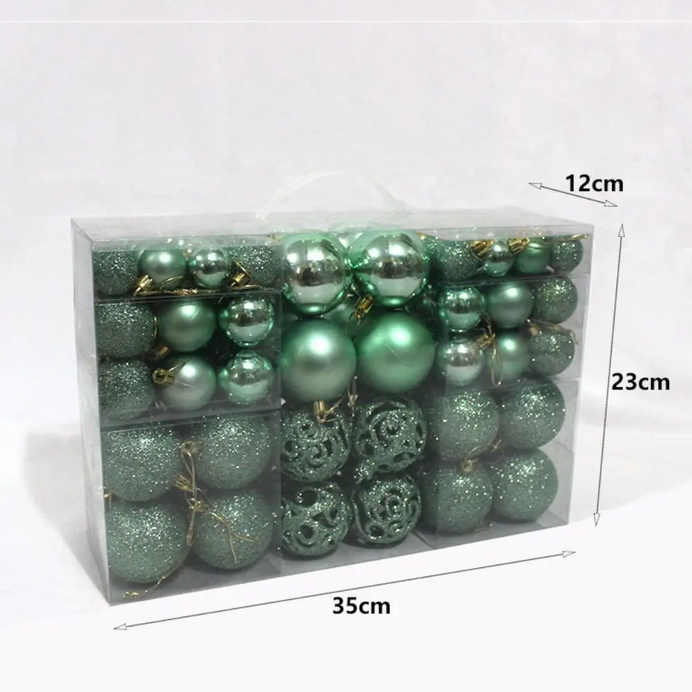 100PCS Langlebige Kunststoff Weihnachten Ball Set 8cm 20 Farben Weihnachten Baum Kugeln Suspensable Weihnachten Ornament Ball Szene liefert 6