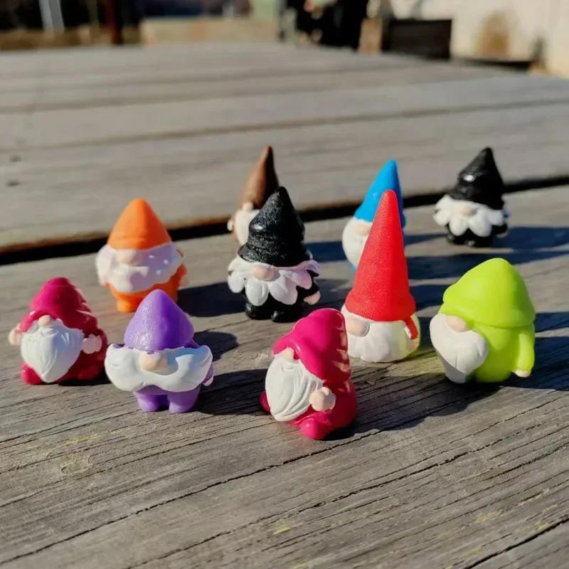 8 Stück Zwerg/Weihnachtsdekoration/Puppenhaus/Miniaturen/süßer/Fee-Gartenzwerg/Moos-Terrarium/Kunsthandwerk/Figur/DIY-Zubehör 2