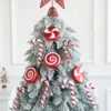 1Set Weihnachten Ornamente Candy Lollipop Cane Runde Keks Hängen Anhänger Weihnachten Baum Spielzeug Navidad Hause Neue Jahr Decor Weihnachten Geschenke 3