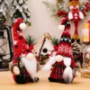 2Pcs Santa Claus Ornament Dekoration Weihnachten Gnome Puppe Neue Jahr Weihnachten Geschenk Paar Ornament Spazierstock Weihnachten Puppen 2