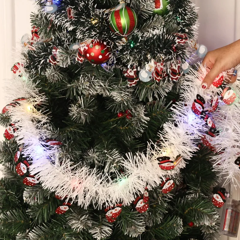 10/2 m Weihnachten Band Girlande Licht String Grün Weiß Cane Lametta Bänder Weihnachten Baum Hängen Pendent Kranz Dekor nachtlicht 3