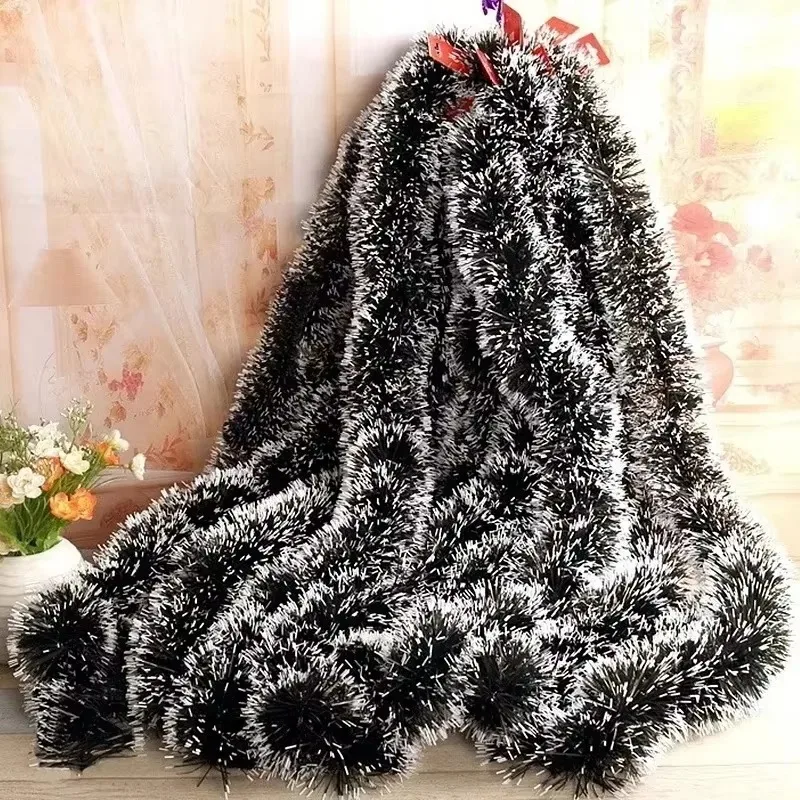 50/2 m Weihnachten Lametta Bänder Girlande Grün Zuckerrohr Kranz Weihnachten Baum Hängen Pendent Ornamente Hochzeit Party Wand Dekor liefert 5