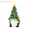 6,3 Zoll leuchtende Zwerg-Weihnachtsbaumschmuck, mehrfarbige Lichter, Keramik-Weihnachtszwerg, gesichtslose Puppe, Schreibtischdekoration 2
