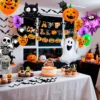 Halloween-Partyzubehör, 55-teiliges Halloween-Party-Set – Happy Halloween Banner, Luftballons, Tortenaufsatz usw., Happy Halloween-Dekorationen 4