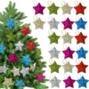 120/6pcs Glitzer Stern Ornamente Weihnachts baum hängen Pentagramm Anhänger für zu Hause Navidad Neujahrs party DIY fünfzackige Sterne 2
