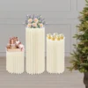3PCS Hochzeit Party Blumenständer Zylinder faltbar Karton Herzstück Dessert Tisch Säulen Display Ständer 40cm-100cm 4