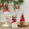 Neujahr Weihnachten Mini Harz Figuren Weihnachtsmann Schneemann Elch Ornament Micro Landschaft Frohe Weihnachten Ornament Dekoration 2