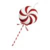 Rot und weiß Candy Lollipop Cane Weihnachtskugel Weihnachtsbaum hängende Anhänger Ornament für Weihnachten Neujahr Party Dekor 6