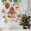 Weihnachten Glas Aufkleber Holzhaus Pinienkerne Winsow Aufkleber Glas Wand Dekor Frohe Weihnachten Aufkleber Frohes Neues Jahr 2
