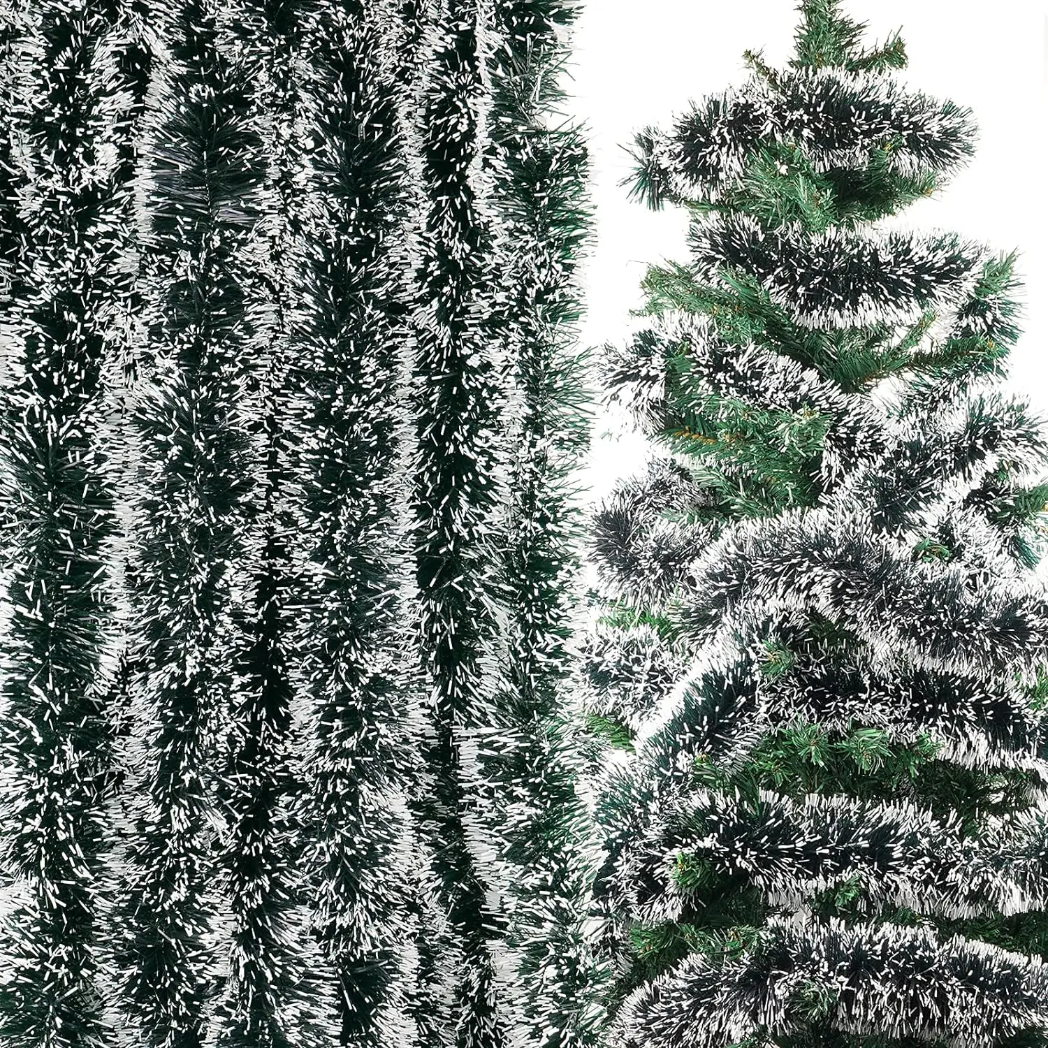 Weihnachten Lametta Girlande Bänder Ornamente Weihnachtsbaum hängen hängende Band Indoor Treppe Kamin Fenster Dekoration Kranz 3