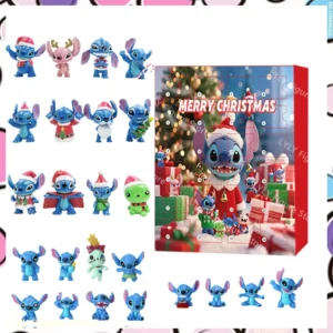 2025 Neue Stichfigur, 24 Tage Weihnachten, Adventskalender, Stich-PVC-Puppe, Countdown-Calenda, Zuhause, Kinder, Geschenke, Festival, Dekoration, Spielzeug