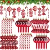 6-24PCS Weihnachten Lutscher Zuckerstange Anhänger Weihnachten Baum Hängende Kugel Ornamente Weihnachten Party Dekorationen für Neujahr geschenk