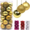 24–240 Stück 3 cm Weihnachtsbaum-Kugel-Ornamente, mehrfarbige Kugeln, Set für Urlaub, Party, Heimdekoration, Weihnachtsbaum-Dekoration