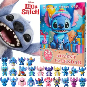30 Teile/satz Anime Lilo & Stitch Figur Halloween Weihnachten Advent Kalender Box Kawaii Stich Figur Action Modell Spielzeug Urlaub Geschenk
