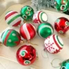 6 cm Weihnachtskugel Weihnachtsbaum Bunte bemalte Kugeln Hängende Anhänger Ornamente Weihnachten Neujahr Party Dekoration Lieferungen 4