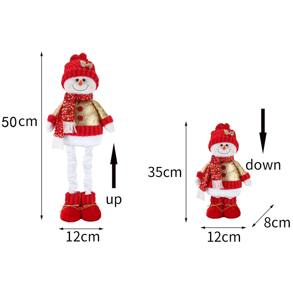 Weihnachts puppe 50cm Teleskop beine alter Mann Schneemann Elch Haupt dekoration Weihnachts geschenk 3