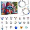 Disney Stitch Weihnachts-Adventskalender, Blindbox-Armbänder, 24-Tage-Weihnachts-Countdown-Kalender, Halskette, DIY-Schmuckset, Geschenk für Mädchen 3