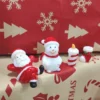 Mini-Statue, Cartoon, Weihnachtsmann, Schneemann, Kunsthandwerk, künstlicher Weihnachtsbaum, Tannenzapfen, fallender Schnee, Ornament, Heim-Festival-Dekoration 6