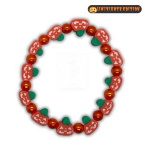 Halloween-Armband „Pumpkin Parade“ – Kürbiszauber in Orange