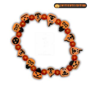 Halloween-Armband „Jack o’ Lantern“ – Kürbiszauber in Orange