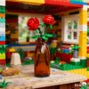 Lego Block Square Head Series LG-40460 Rose Zusammengebautes Blockspielzeug Geschenk für Jungen und Mädchen 2