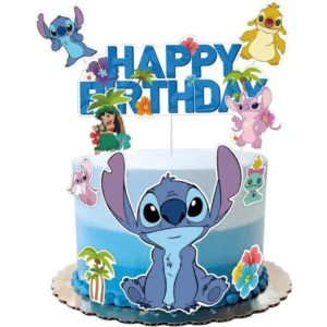Disney Lilo & Stitch Kuchen-Topper, 10 Stück Stitch-Geburtstagskuchen-Topper für Stitch-Party-Dekorationen und hawaii Sommer-Partyzubehör