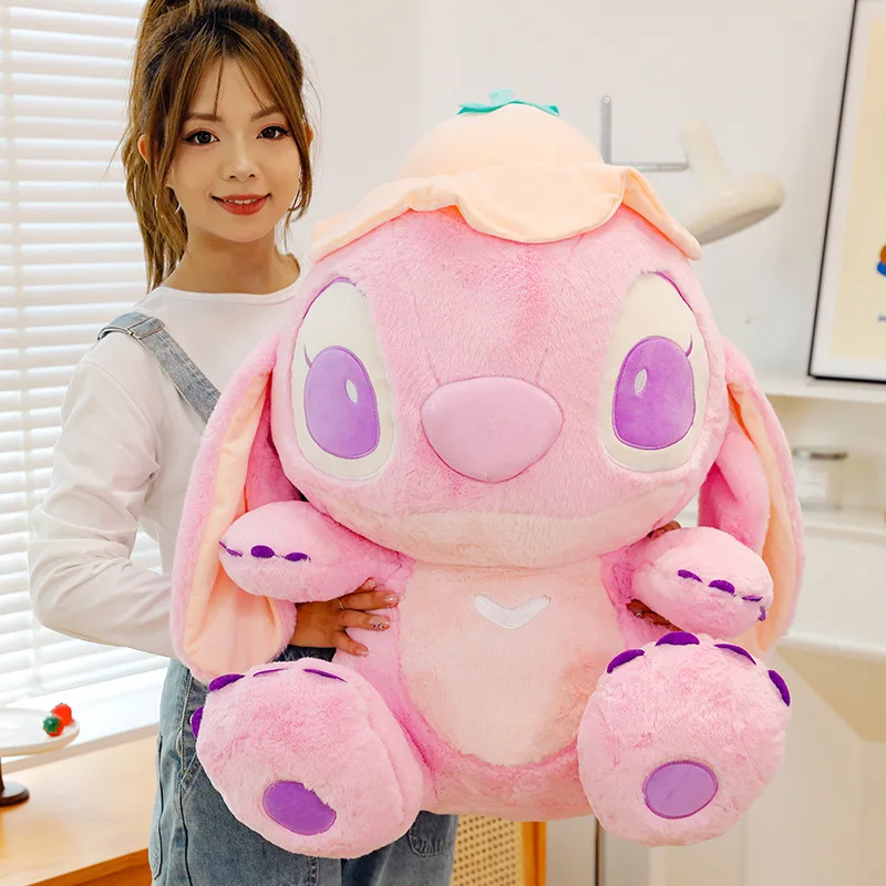 Disney Kawaii Lotusblatt Stich Plüschtier Großes Engelskissen Weiche Kuscheltiere Puppe Mädchen Geschenk Freundin Valentinstag Geschenk 3