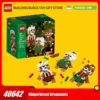 Lego Christmas Series 40642, niedlicher Lebkuchenmann, Spleißblöcke, Kinderspielzeug, Geschenk, Geschenk
