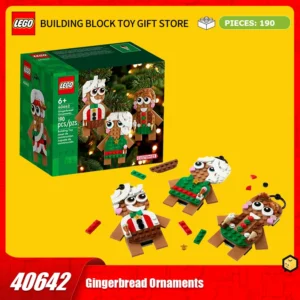 Lego Christmas Series 40642, niedlicher Lebkuchenmann, Spleißblöcke, Kinderspielzeug, Geschenk, Geschenk