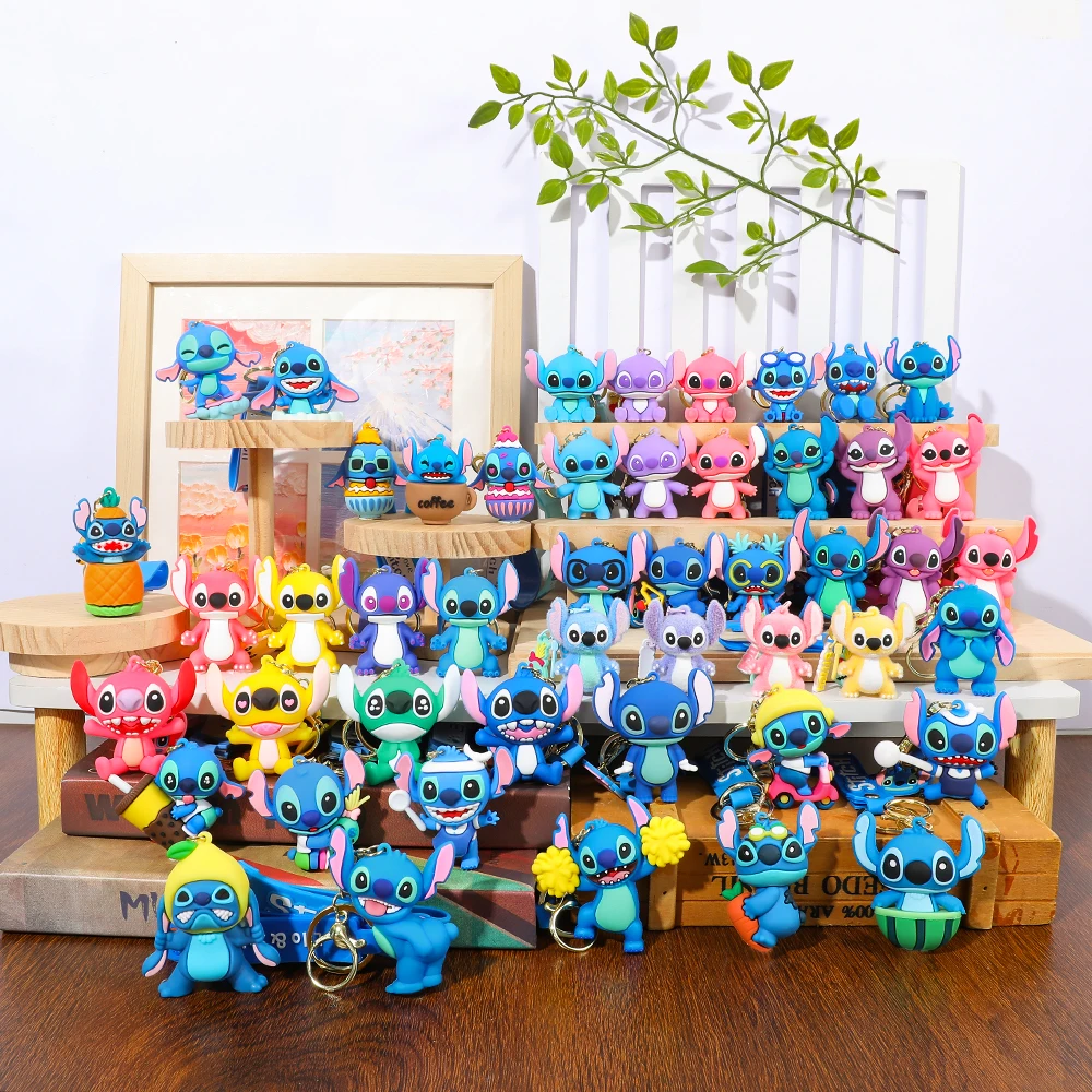 24-teiliges Kawaii Stitch-Figuren-Schlüsselanhänger-Set – süßer Sammlerschlüssel für Tasche, Schlüssel, Desktop-Dekoration, Auto-Ornamente, Weihnachtsgeschenk 4