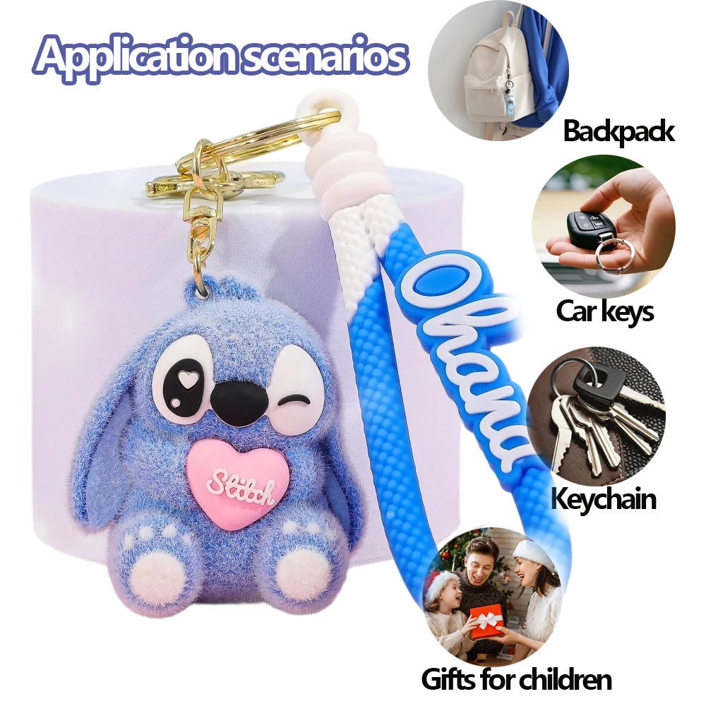 Halloween Stich Schlüsselbund Cartoon Anime Anhänger PVC Schlüsselbund Halter Auto Schlüsselring Handy Tasche Hängen Schmuck Kinder Geschenke