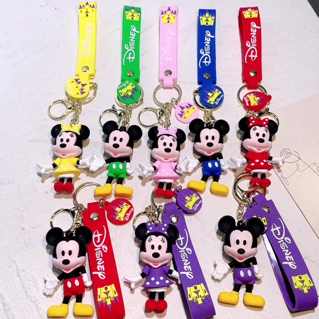 Neue Disney Lilo & Stitch Schlüsselbund Anime Cartoon Mickey Maus Minnie Nette Puppe Schlüsselring Ornament Schlüssel Kette Anhänger Kinder Spielzeug Geschenke 6