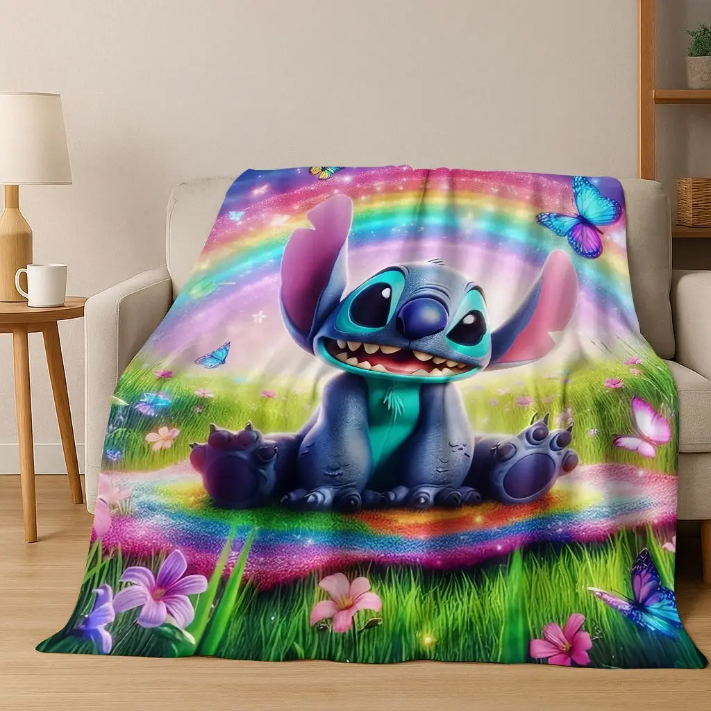 Niedliches Stitch-Monster 2026-Cartoon-Flanelldecke im neuen Stil, warme und gemütliche weiche Überwurfdecke für Zuhause, Schlafzimmer, Bett, Sofabezug, Kind 2
