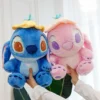Disney Kawaii Lotusblatt Stich Plüschtier Großes Engelskissen Weiche Kuscheltiere Puppe Mädchen Geschenk Freundin Valentinstag Geschenk 1