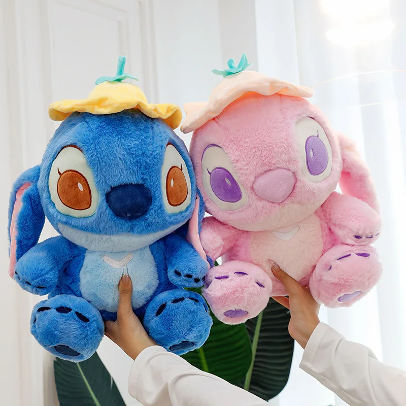 Disney Kawaii Lotusblatt Stich Plüschtier Großes Engelskissen Weiche Kuscheltiere Puppe Mädchen Geschenk Freundin Valentinstag Geschenk 1