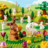 LEGO Bausteine 40523 Ostern-Kaninchen-Welpen-Serie, zusammengebautes Puzzle-Spielzeug für Kinder, Geschenk 4