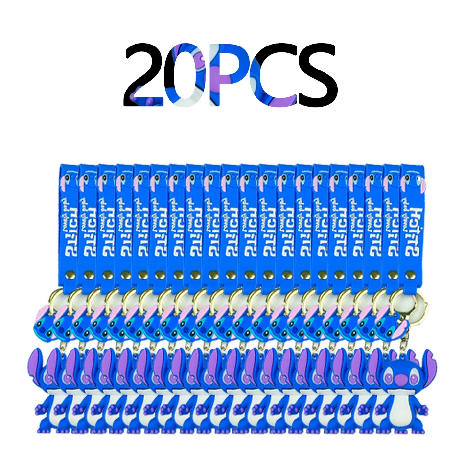 NEUE 2025 Heiße verkäufe 12/20PCS Großhandel Animation Disney Schlüsselbund ACG Stich Neue Cartoon Schlüsselbund Anhänger Auto Spielzeug kinder Geschenk 3