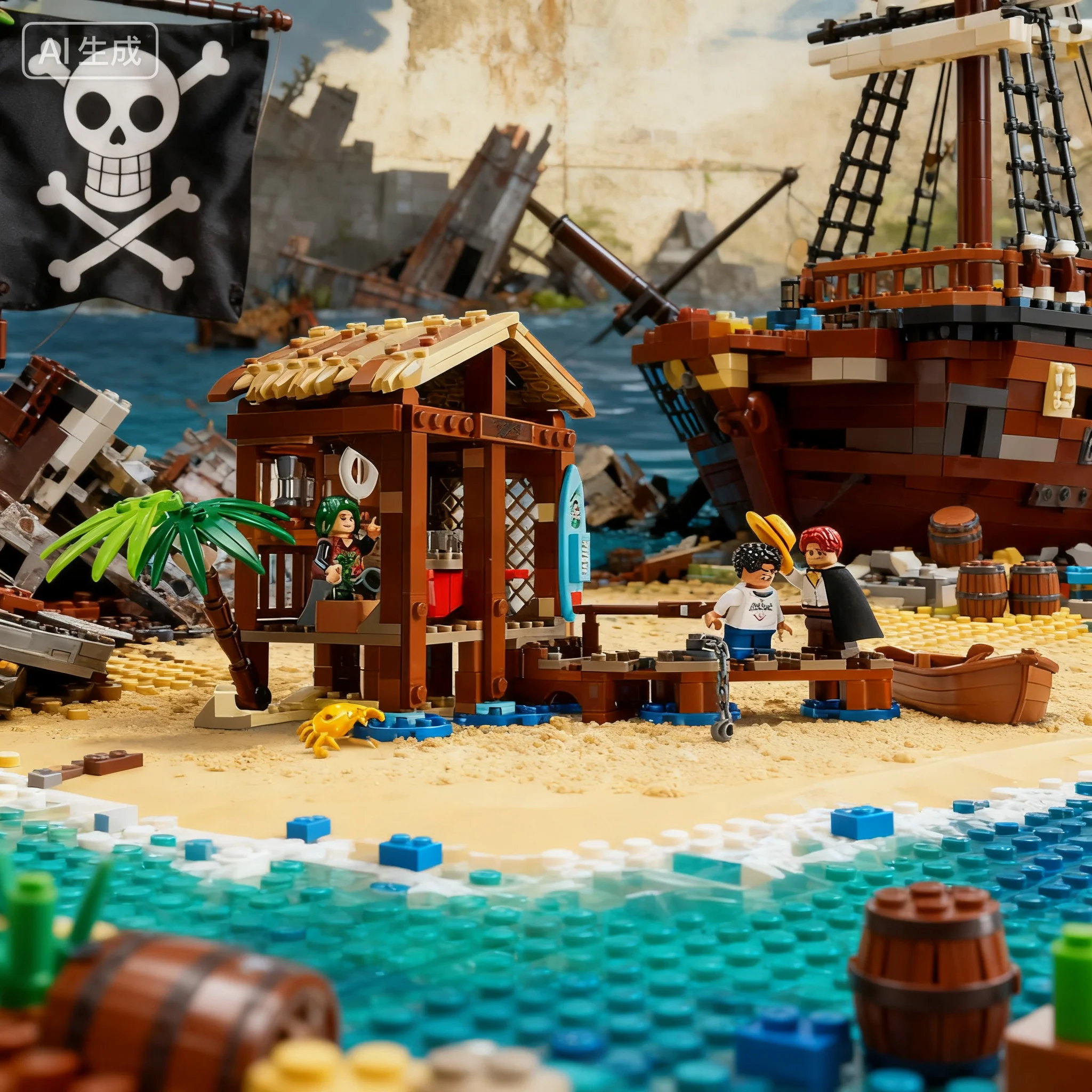 Lego One Piece Serie 75636, Windmühle, Dorfhütte, Jungen und Mädchen, Kinderpuzzle, Bauspielzeug, Geschenk 3