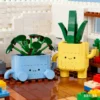 Lego-Bausteine 10349, fröhlicher Topf, Mini-Pflanzen, kleine grüne Pflanzen, Blumenstrauß-Serie, zusammengebautes Spielzeug für Kinder, Geschenk 2