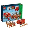 Lego-Blockspielzeug 40499 Weihnachtsmann-Schlitten-Spielzeug, Desktop-Dekoration, Ornament, Block, Geschenke für Jungen und Mädchen